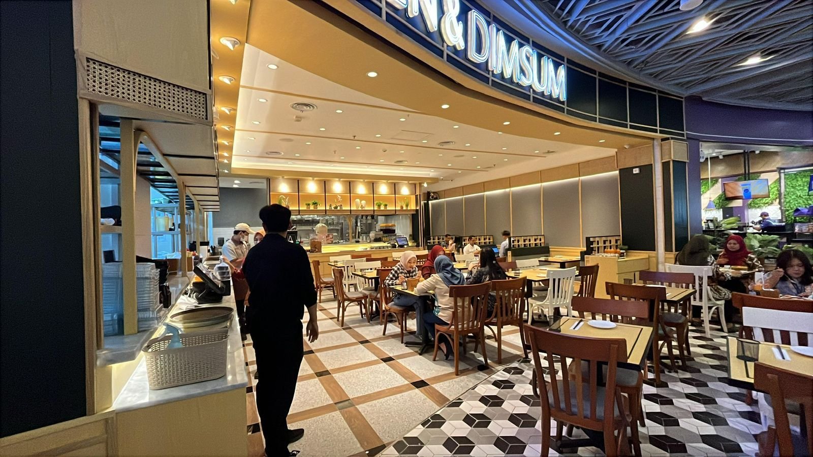 Dining hall, open for business