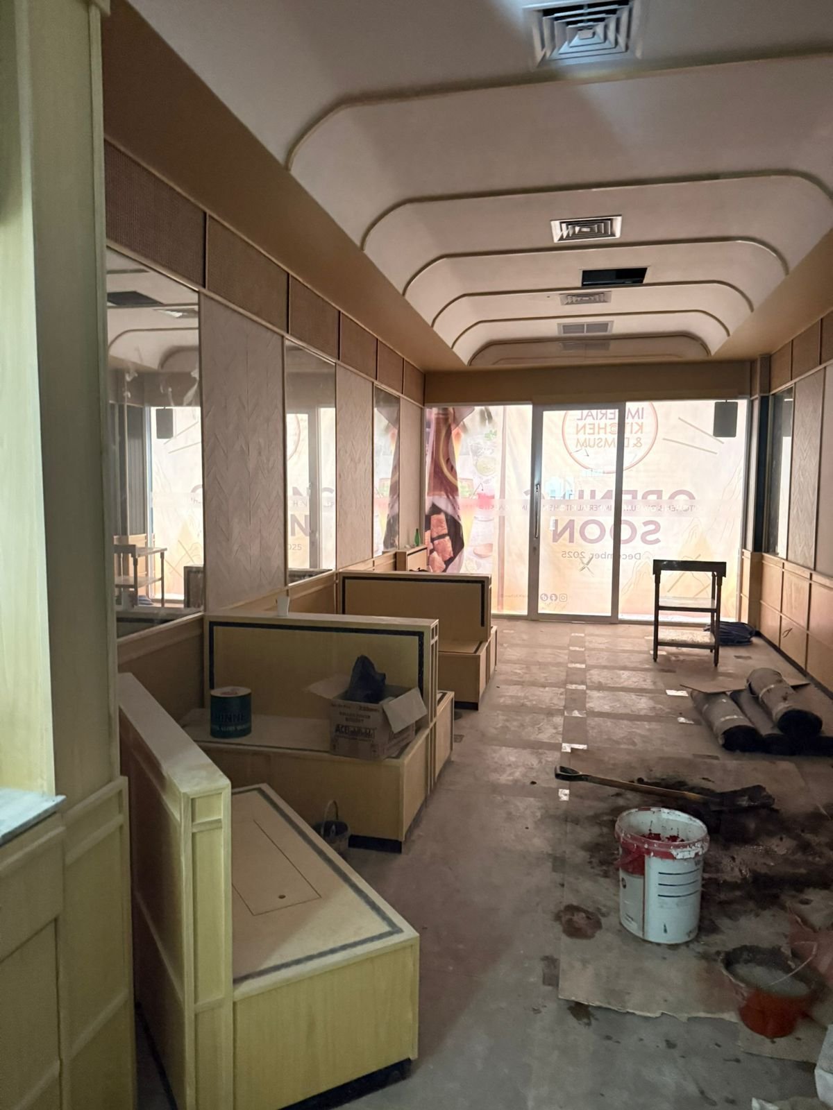 Second outlet, booth seating in