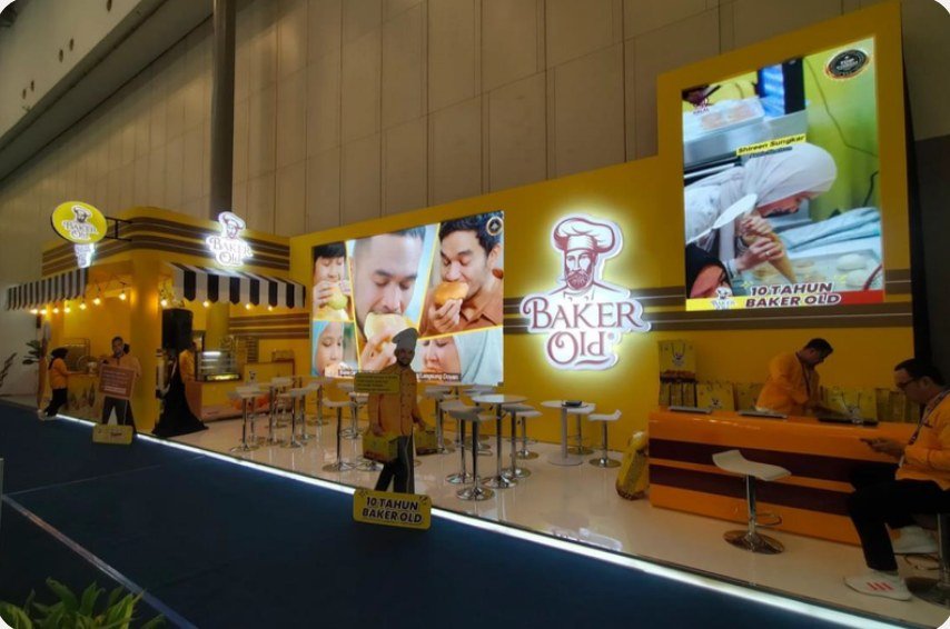 BAKER OLD booth, seating area
