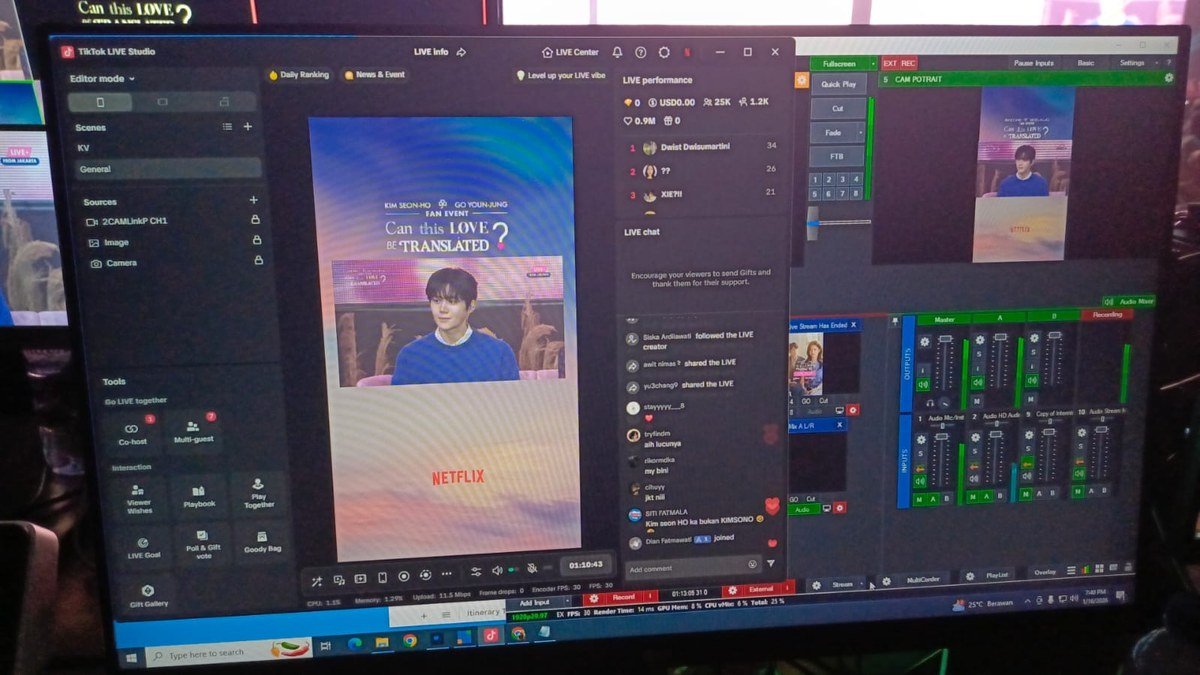 Netflix live stream output